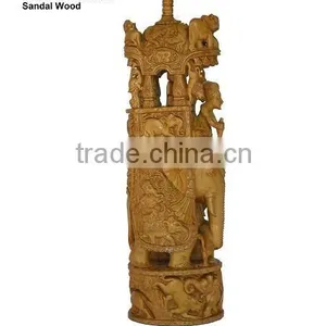 Sandalwood Carved Ambabari Elephant thumbnail-1