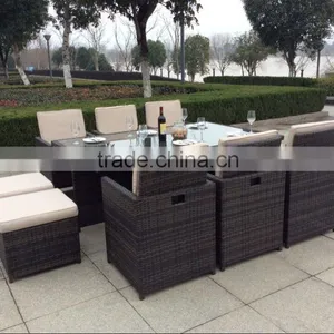 Patio Furniture Dining Set Garden Outdoor Patio Furniture Sets Wicker Outdoor Patio Cube Sets W/ Cushions thumbnail-4