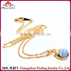 Summer Fashion Accessories Blue Gemstone Pendants Necklace Wholesale thumbnail-1