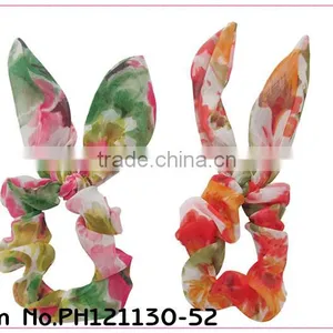 Cute Rabbit Ears Hair Scrunchie With Wire thumbnail-1
