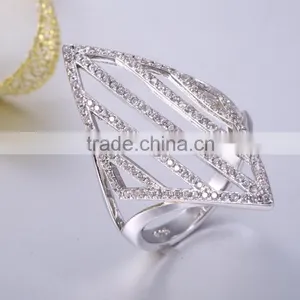 925 Italian Silver Ring 925 Silver Diamond Ring thumbnail-6