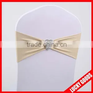 Wholesale Light Purple Spandex Chair Cover Chair Band With Buckle thumbnail-6