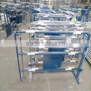 Bule Powder Coating Crowd Control Barrier With LOGO Traffic Barrier Reflective Tape thumbnail-3
