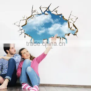 Soccer Ball Football Broken 3D Decorative Peel Vinyl Wall Stickers Wall Decals Removable Decors for Living Room Kids Room Baby thumbnail-5