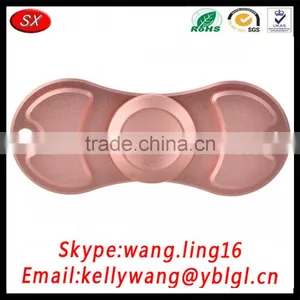 CNC Machining Silver Stainless Metal Hand Spinner Fidget Ceramic Hybrid Bearng Desk Toy Spinner thumbnail-2