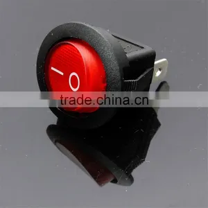 Red Neon 3 Pin 4.8mm Terminals 12V 16A Universal LED Illuminated Car Button Lights ON/OFF Round Rocker Switch Dash Boat Van thumbnail-4