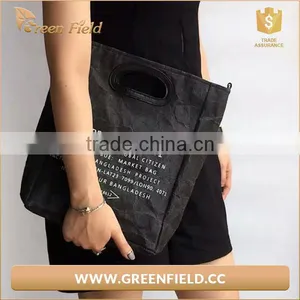 Eco Friendly Shoulder Strap Washable Kraft Paper Tote Bag Shoulder Bag thumbnail-1