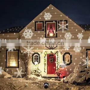Waterproof Moving Snow Laser Projector Lamps Snowflake LED Stage Light For Christmas Party Landscape Light Garden Lamp Outdoor thumbnail-2
