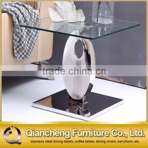 Popular Tempered Glass Top Hotel Side Table thumbnail-6