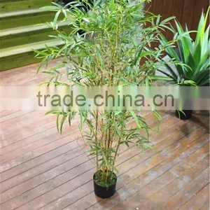 Home Garden for Hotel Decoration 140cm Height Making Artificial Live Plastic Green Bamboo Bonsai Tree EZZPZ06 0201 thumbnail-1