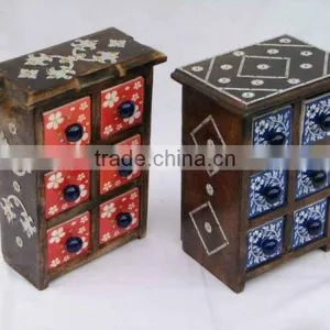 Ceramic Drawer Wooden Cabinet,Wooden Mini Drawers thumbnail-1