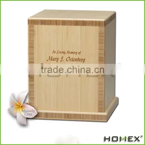 Natural Bamboo Eco Friendly Cremation Urn Homex BSCI/Factory thumbnail-1