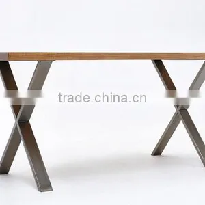 28 Inch Furniture Parts X Shape Steel Table Leg for Wood Top thumbnail-1
