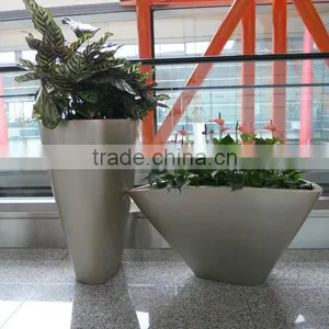 Gold Fiberglass Planter thumbnail-1