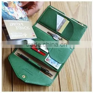 Multifunction Rfid Blocking Leather Passport Holder Wallet/ PU Travel Document Holder thumbnail-1