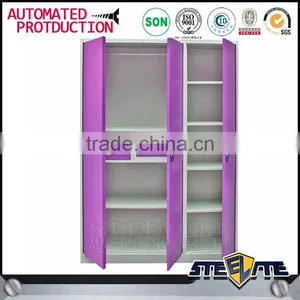 Metal Material 3 Door Bedroom Wardrobe Designs /Godrej Steel Almirah thumbnail-4