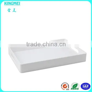 Square White Acrylic Serving Tray Perspex Hotel Tray for Sale thumbnail-1