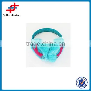 Unique Designs Sky Blue Star Plush Earmuffs thumbnail-1