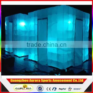 New Advertising 3D LED Inflatable Photo Booth Enclosure LED Wedding Inflatable Photobooth Shell thumbnail-4