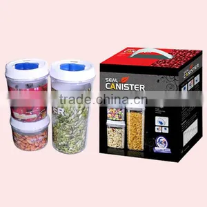 Three-piece Plastic Food Storage Jar With Lid thumbnail-1