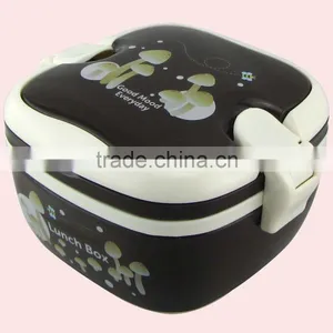 Small Size Square Plastic Bento Lunch Box With Handle thumbnail-5
