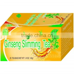 Chinese Ginseng Slimming Tea 2g *20 Bags /box Green Tea With Ginseng Slimming Tea Bags OEM to USA England Canada Australia thumbnail-1