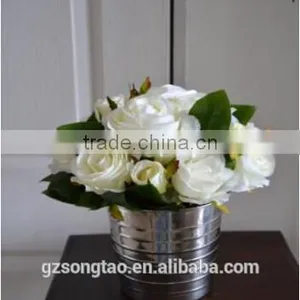 Home Mini Artificial Handle Rose Flower With Potted for Sale thumbnail-4