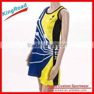 Popular Womens Lycra Netball Dress Popular Netball Bodysuits Team Custom Netball Jersey thumbnail-5