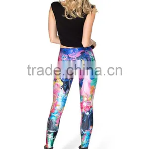 Unique Wholesale Ladies New Vintage Punk High Waist Cute Cartoon Comic Flag Print Leggings thumbnail-2