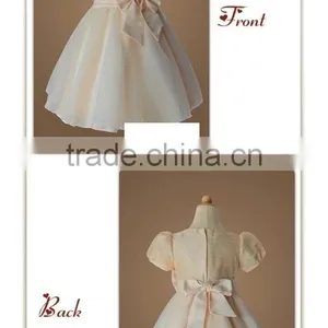 Best Selling Fashion Baby Girl Short Sleeve Summer Princess Party Dress Lace Dress Bid Bow-knot Low Price Kids Clothes thumbnail-5