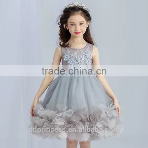 Top Selling Products 2017 Embroidery Lace Children Latest Dress Style thumbnail-1