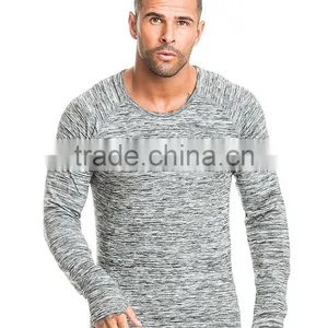 Compression Long Sleeve Gym t Shirt With Scoop Neck thumbnail-6