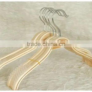 Multifunctional Wood Coat Hanger With 2 Durable Clips Strong Wood Pants Hanger thumbnail-2