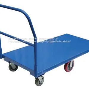 Warehouses Stainless Steel Order Picking Flatbed Cart Metal Trolley thumbnail-1