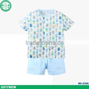 Summer Short Sleeve Newborn Baby Clothes Set thumbnail-1