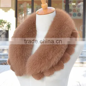 Myfur Chinese Supplier Top Quality Natural Fox Fur Hood Collar thumbnail-1
