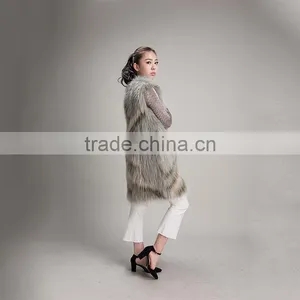 Myfur Ladies Waistcoat Worth Buying Rainbow Color Gilet Winter Genuine Raccoon Fur Vest thumbnail-2
