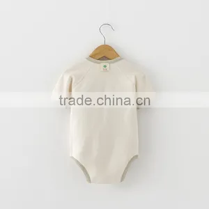 Wholesale 100% Organic Cotton Baby Bodysuit Baby Rompers Baby Clothes thumbnail-4
