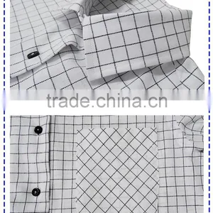 2017 Latest Long Sleeve Plaid 100% Cotton Non Wrinkle Spread Collar Men Shirt thumbnail-3