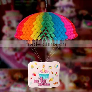 Paper Party Garland Decorations Umbrella Multicolor Pattern thumbnail-1