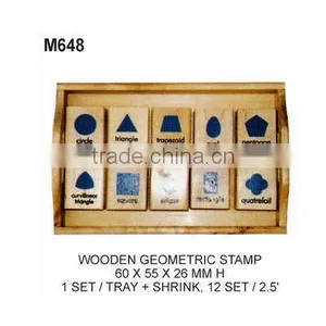 EDUCATIONAL TOOL (M648) WOODEN GEOMETRIC STAMP thumbnail-1