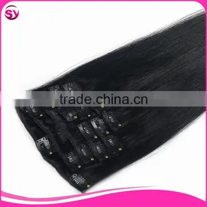 Top Quality Easy Clips Hair Extensions 100% Brazilian Remy Hair Extension Clip In thumbnail-1