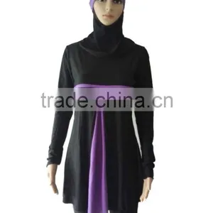 2016 Hot Sales Woman Ruffle Muslim Swimsuit Costume thumbnail-5