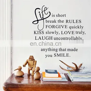 Hot Sale 'Life is Short' Window Stickers Home Decoration Party Favors thumbnail-2