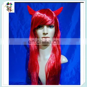 Ladies Fancy Dress Costume Fabulous Red Devil Halloween Wigs HPC-0022 thumbnail-2