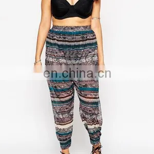 Dongguan City Beach Trouser Pants With Side Split in Print Clothing for Fat Women Clothing Xxxl Plus Size Clothing thumbnail-3