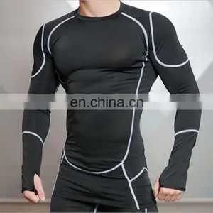 Muscle o Neck Elastane Gym Mens Compression Shirts thumbnail-1