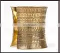 Embossed Wide Brass Hand Cuff Bracelet thumbnail-1
