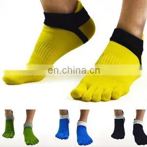 Toe Socks 100% Cotton Low Cut Five Finger Socks Athletic for Men#WZ-01 thumbnail-1