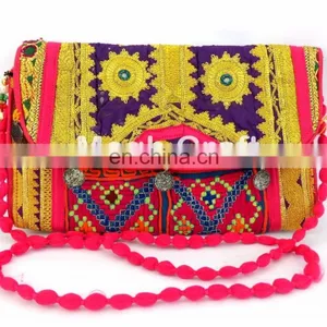 Vintage Afghan Kuchi Coin Clutch- Tribal Handmade Banjara Coin Clutch-Gypsy Banjara Coin Clutch thumbnail-1